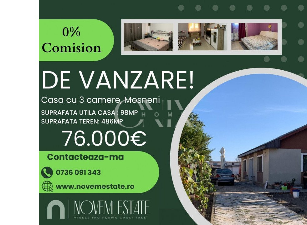 Casa individuala de vanzare, Mosneni