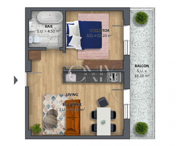 Garsoniere si apartamente cu vedere la mare, Costinesti