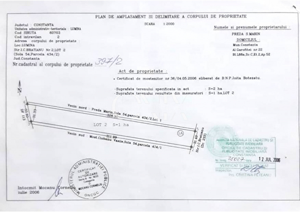 Lumina  teren 10000mp