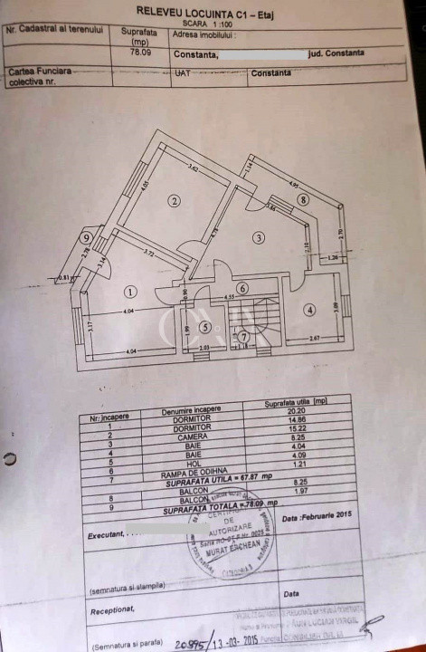 Vila P+ 1 ,Zona Medeea spre Cet , teren 360 mp